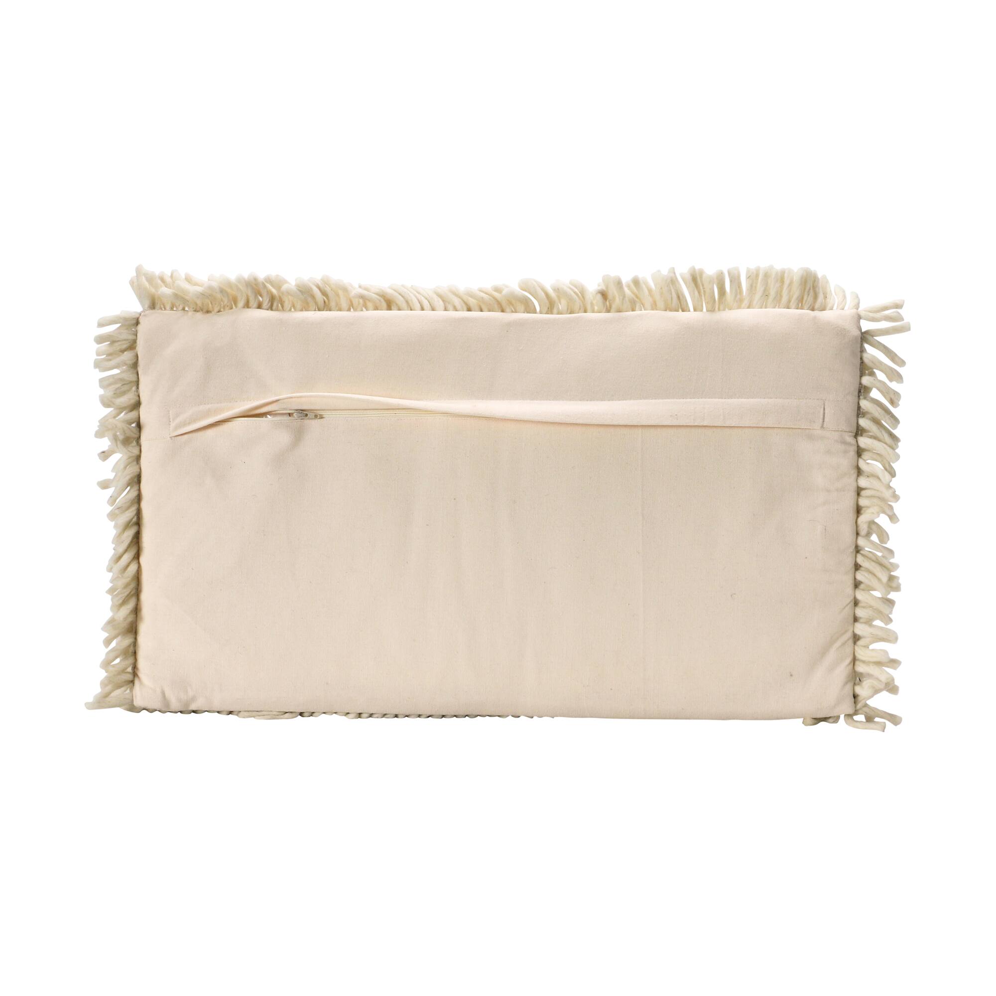 Hello Honey® Black & Cream Love Shag Lumbar Pillow